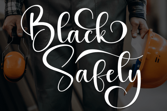 Black Safety Font for Web Design