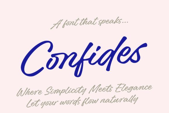 Confides Font: A Handwritten Typeface for Handmade Product Creators