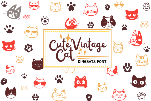 Cute Vintage Cat Adds Whimsy to Web Design Projects