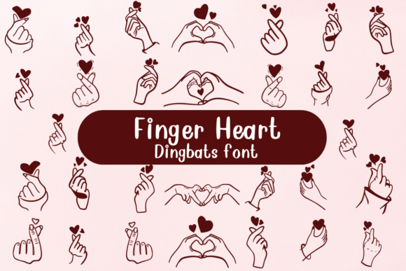 Finger Heart: A Romantic Dingbats Font for Digital Campaigns