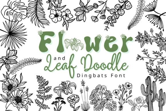 Flower and Leaf Doodle: A Dingbat Font for Web Designers
