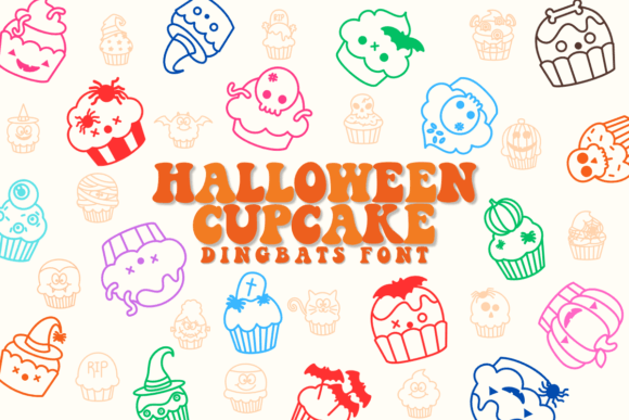 Halloween Cupcake: A Sketched Dingbats Typeface for Small Business Branding