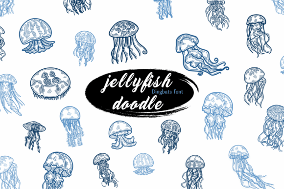 Jellyfish Doodle: A Playful Dingbat Font for Digital Branding