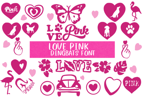 Love Pink: A Handmade Maker's Dream Dingbats Font