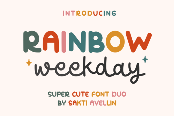 Rainbow Weekday Duo: A Handwritten Font for Web Designers