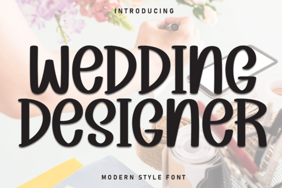 Wedding Designer Font: A Handwritten Typeface for Crafters and Makers